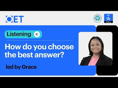 Class with SGR Focus Training: OET Listening B – How Do You Choose the Best Answer?