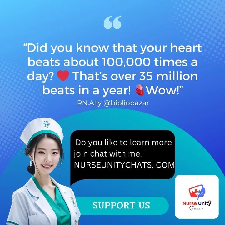 “Did you know that your heart beats about 100,000 times a day?