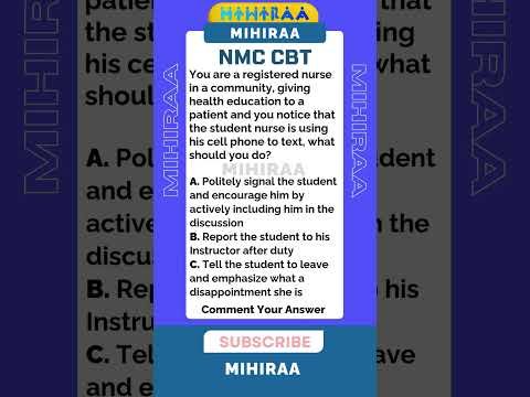 NMC CBT Q&A – 2 | MIHIRAA #NMCCBT #CBT #NursesCBT #UKCBT #UKNMC #UKNMCCBT #CBTforNurses #Mihiraa #UK